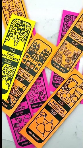 Brag Bookmarks | Editable & Printable Classroom Rewards for Elementary & Middle School Art Teachers