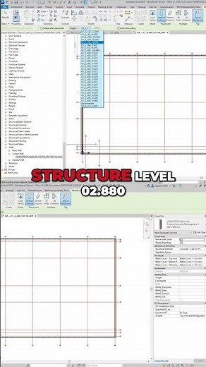 Revit Tutorial: Quickly Place & Tag Columns on Construction Plan! #shorts