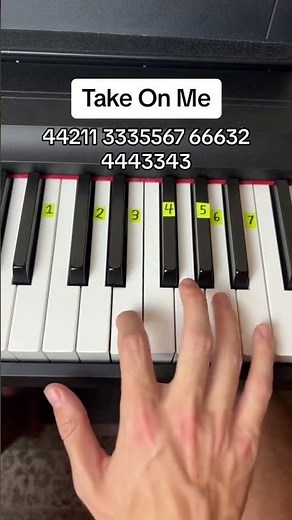 Take On Me Easy Piano Tutorial