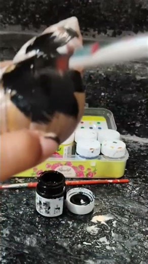 painting a shell 🐚#shell painting#acrylic colours#youtube #painting #shortsfeed