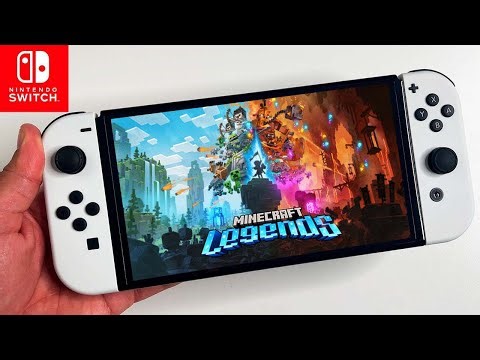 Minecraft Legends OLED Nintendo Switch Gameplay