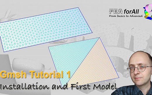 [GMSH tutorial 1] Installation and first model building and meshing