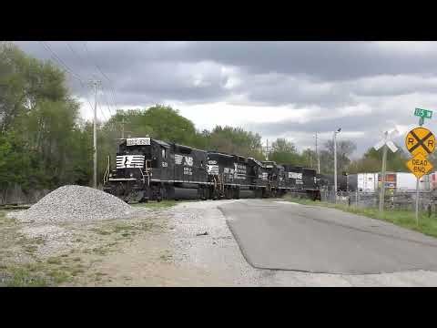 Scenes of NS D93 (NS 7121, NS 6654 OLS Unit, NS 620) Working at Tyson in Logansport, Indiana