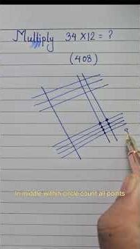 Multiplication in Japanese Method. #math #Multiplication #algebra #lines #addition