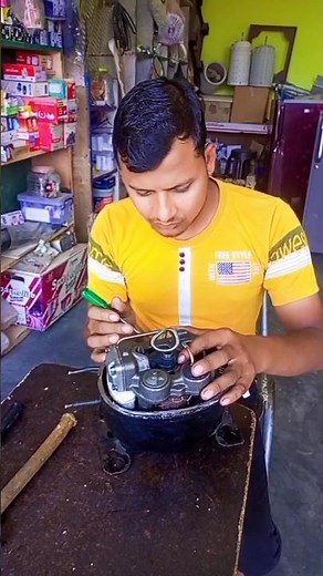 fridge compressor repair #refrigerator #fridgerepairing #reparing