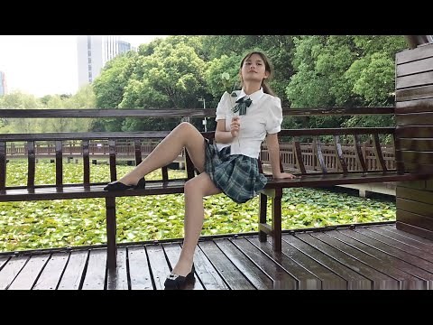 Elegant Girl in Sheer Pantyhose by the Lotus Lake | Legs & Feet Showcase