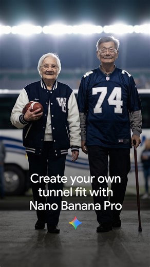 Whether you’re on your way to the game or just the snack table, transform your gameday fit into a tunnel fit with #NanoBanana | Google