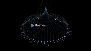 Virtual Particles Data Network Animation Background