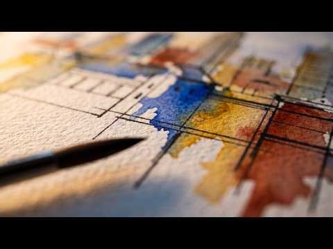 Artistic Escape: Meditative Watercolor and Ink Painting