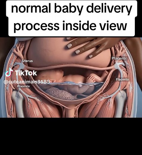 Normal Baby delivery process insideview#process #human #anatomy #foryoupage #delivery