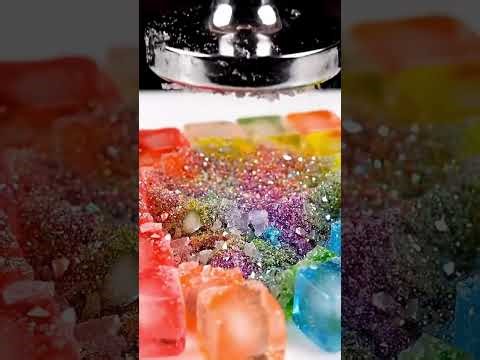 RAINBOW ICE CRUSHING 🌈❄️ Super Satisfying ASMR That Feels So Good!