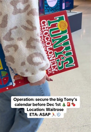 POV: us on a very big, serious mission to secure the big Tony's countdown calendar 🎄🍫 There's only a couple of weeks to go until day 1.. so obviously we had to act fast before they vanished off the shelves 👀 If you need us, we'll be planning our morning choco routine 💆🍫 UK: @Waitrose & Partners @John Lewis other independent retailers around the UK IRE: @Tesco @Dunnes Stores @Brownthomasoffical @Fallon & Byrne @earthmother.ie and many more independent retailers! Who else is counting down to 