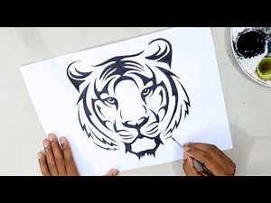 How to draw a realistic Tiger Face