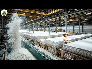 The Super Giant Drywall Plant – Amazing Gypsum Board Manufacturing Process