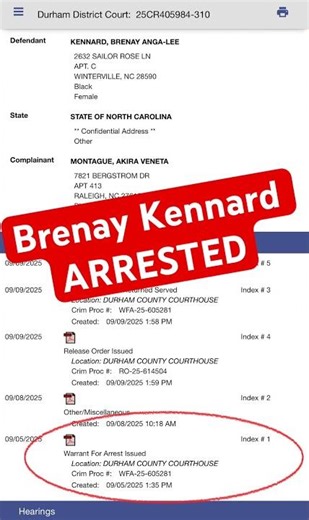 Brenay Kennard ARRESTED #shorts #breakingnews #divorce #marriage #brenay