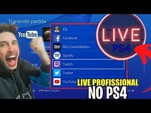 COMO FAZER LIVE NO PS4, NO YOUTUBE, TWITCH, (METODO FACIL)