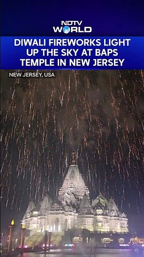 Diwali Fireworks Light Up the Sky At BAPS Swaminarayan Akshardham Temple In New Jersey