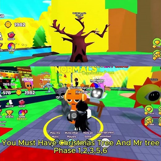 Mr Tree Pyramixed Horror Badge Morph In 3D Sprunki SIM