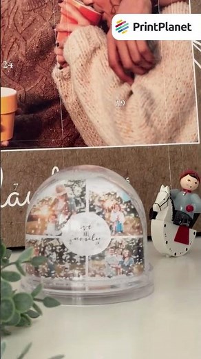 Individuelle Schneekugel mit eigenem Foto oder Namen gestalten - bei PrintPlanet