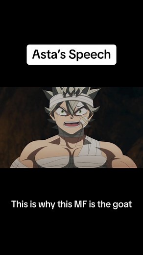 Asta's Inspiring Speech from Black Clover: Sword of the Wizard King