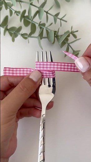 How to Make a Ribbon Bow with a Fork 🎀🍴 | Easiest DIY Hack! #bow #diy #ribbonbow #crafts