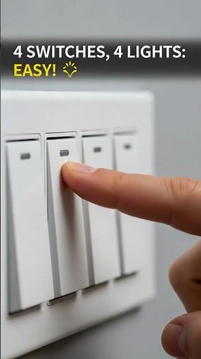 How to Wire a 4-Gang Light Switch | Multiple Loads, Easy Guide! #shorts #california