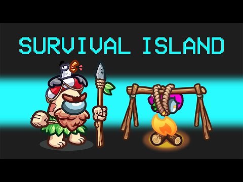 I Survived 100 Days on a SURVIVAL ISLAND in Among Us...