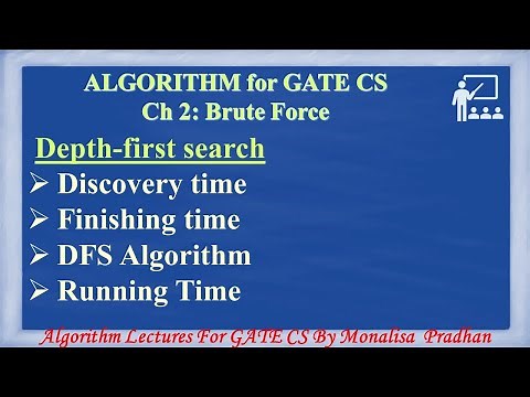 Ch 2.6 :DFS : Discovery time , Finishing time , DFS Algorithm , Running Time