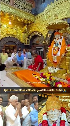 Thala Ajith Kumar Seeks Blessings at Shirdi Sai Baba 🙏 | Heartwarming Moment!