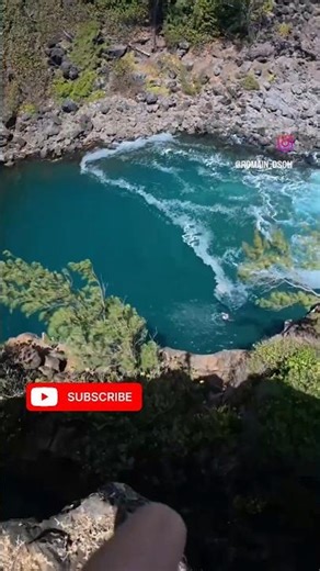 Biggest cliff jump ever... wait for it! 🤣 #shorts #funny