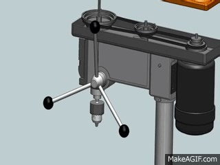 SolidWorks Drill Press Animation on Make a GIF