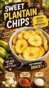 Sweet Plantain Chips with a Spicy Garlic Twist 🔥 | Easy Snack Recipe