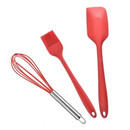 3PCS Silicone Baking Tool Set Non-Stick Pastry Brush Egg Whisk Baking Spatula - Walmart.ca