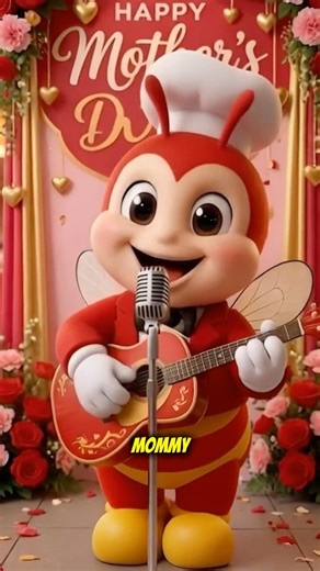 Baby Jollibee Singing “I Love You Mommy” | Cute Mother’s Day Song 🎸❤️ #shorts #mothersday #jollibee
