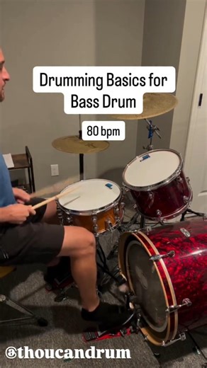 DRUMMING BASICS FOR BASS DRUM 👟 80 BPM #rhythmgame ‪@thoucandrum‬ ✖️ ‪@abeldominoes‬ 💯💯