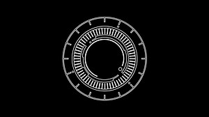 Download Futuristic round target animation for video overlay. HUD display monitor for modern video effects and high technology for free