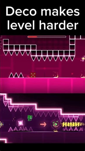 Deco makes levels harder in GD #geometrydash #gd #shorts