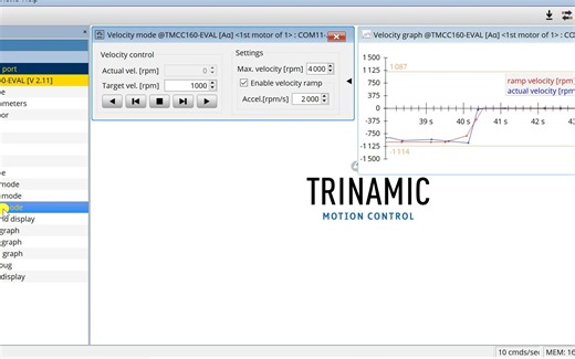 TMCC160-EVAL集成伺服控制系统测试直流无刷电机