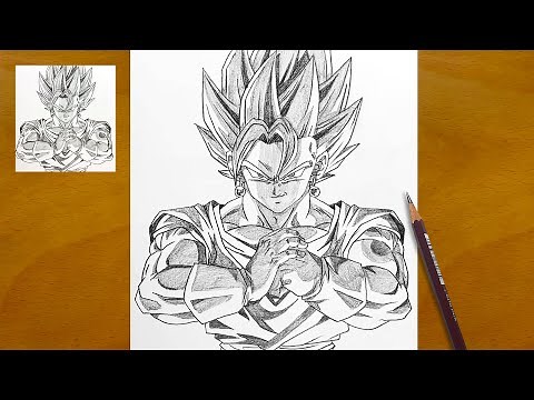 How to Draw Vegito from Dragon Ball Z || Vegito Drawing Step by Step || Easy Anime Sketch