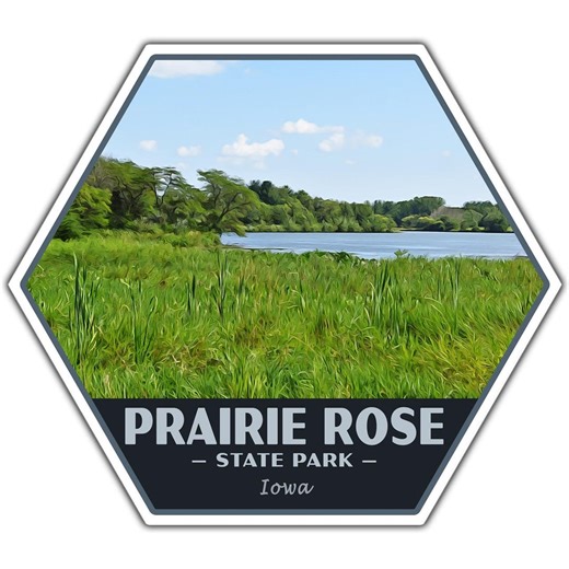 Prairie Rose State Park Sticker | Prairie Rose Sticker | Vinyl Sticker | 2.25" X 2" to 3.4" X 3.0" | Made in USA | Free Shipping - Etsy
