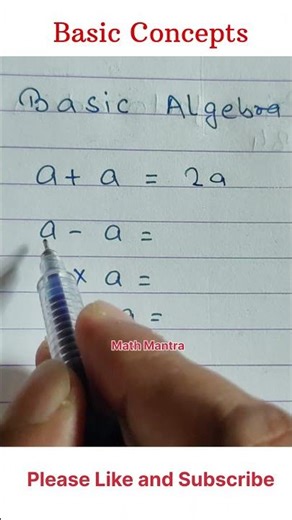 Basic Concepts of Algebra #algebra #mathmantra #maths #shorts ‪@mathantics‬