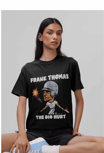 Frank Thomas “The Big Hurt” graphic tee—legendary Chicago White Sox vibes with powerhouse baseball energy. ⚾️💪🔥 #FrankThomas #TheBigHurt #ChicagoWhiteSox #WhiteSox #BaseballLegend