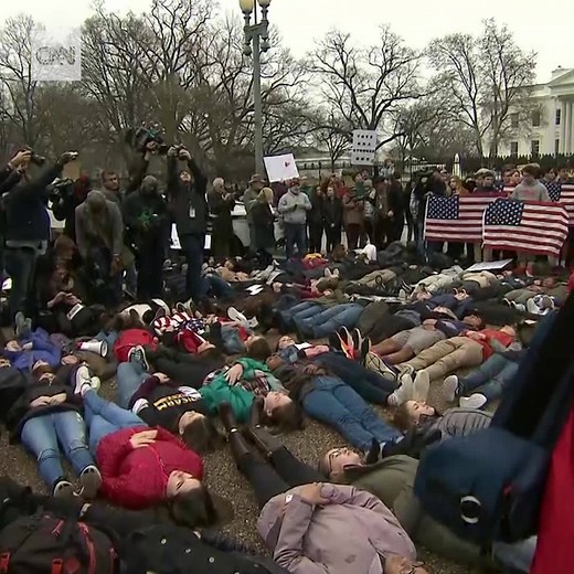 727K views · 28K reactions | Teens staged a "lie-in" protest outside...
