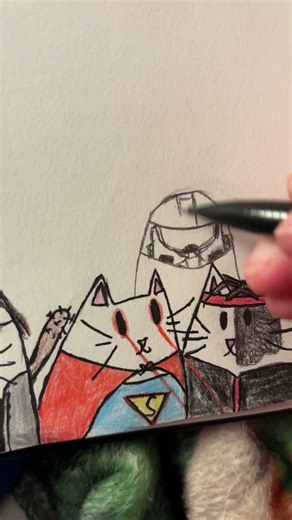 Drawing master chief from halo as a cat #halo #masterchief