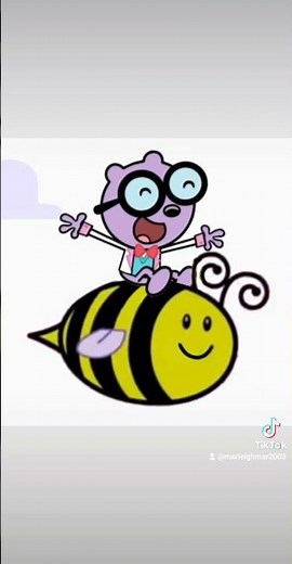 Walden riding a buzzy bee from Wow Wow Wubbzy