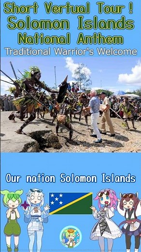 【Short】Solomon Islands National Anthem : English AI Chorus!【Virtual Tour】