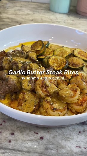 Delicious Garlic Butter Steak Bites and Shrimp Recipe