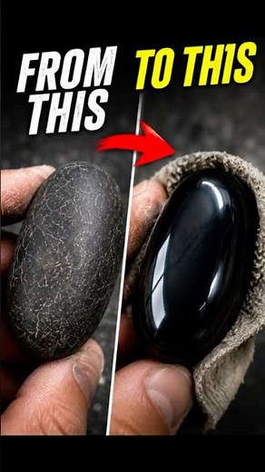 polishing a rock till its shiny #satisfying #asmr #crafts