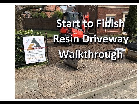 Resin Driveway Preston, Full walk through from groundworks to resin