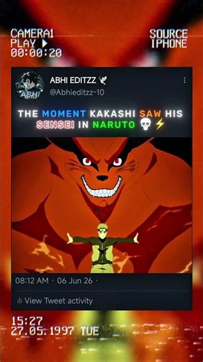 The Moment Kakashi Saw His Sensei In Naruto 💀⚡